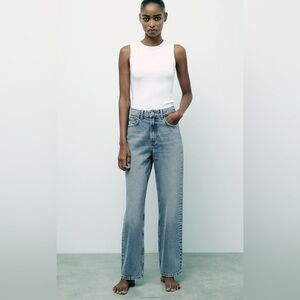 ZARA High Waisted Straight Leg Ankle